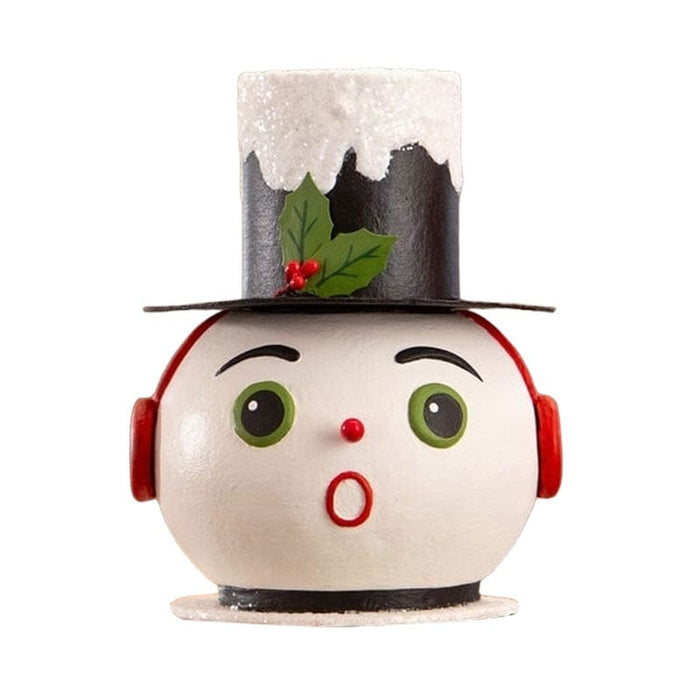 Bethany Lowe Christmas Vintage Surprised Snowman Container by Bethany Lowe Designs