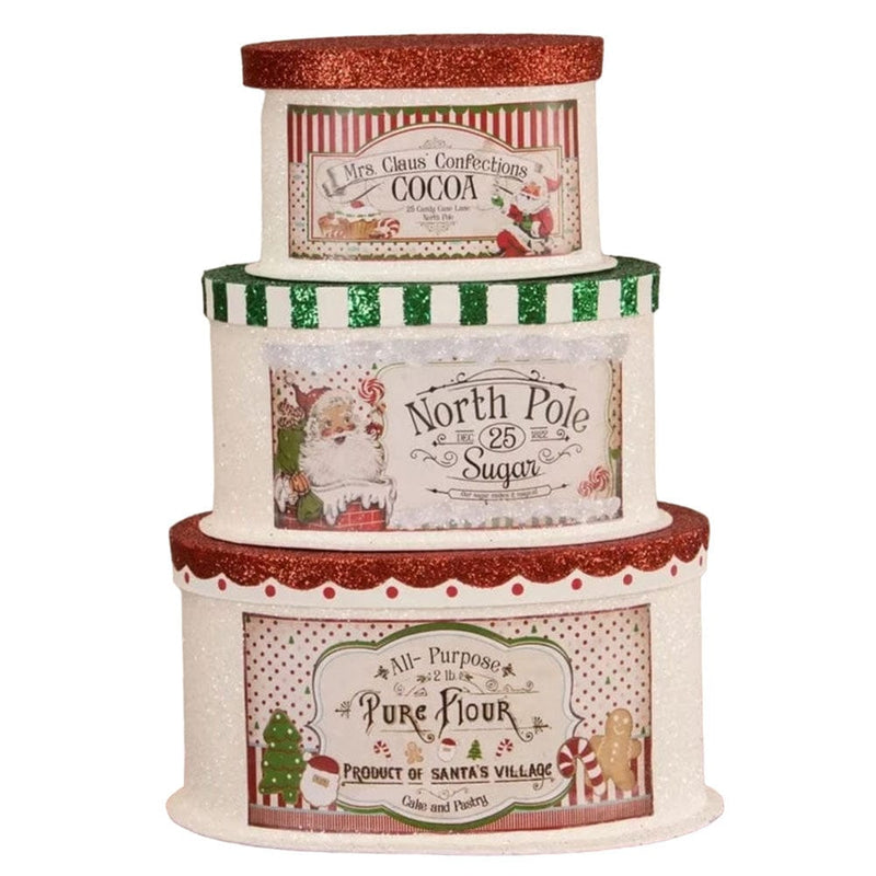 Bethany Lowe Containers Sweet Tidings Christmas Boxes Set of 3 by Bethany Lowe Designs