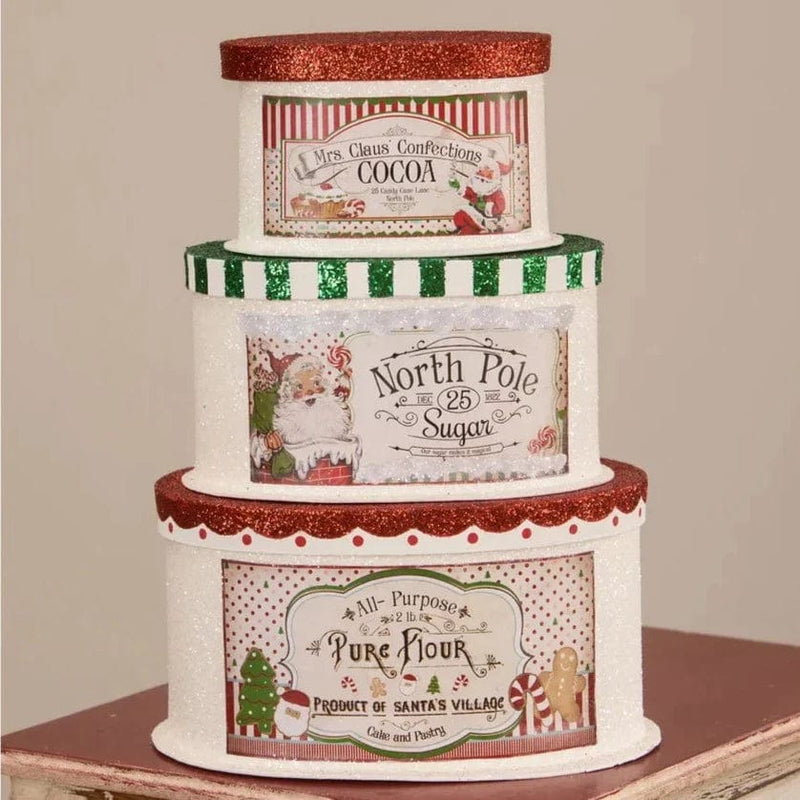 Bethany Lowe Containers Sweet Tidings Christmas Boxes Set of 3 by Bethany Lowe Designs
