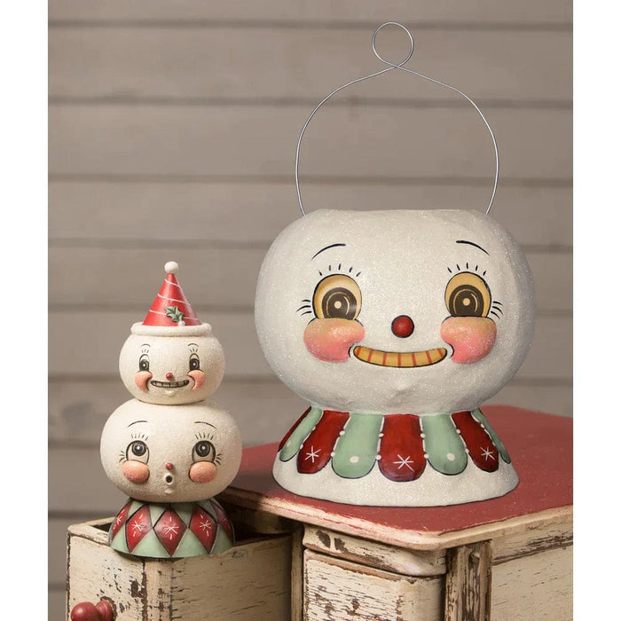 Bethany Lowe figurine Frosty Finial Stack Container by Johanna Parker for Bethany Lowe