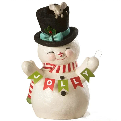 Bethany Lowe figurine Holly Jolly Snowman by Bethany Lowe Designs