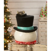 Bethany Lowe figurine Jolly Snowman Top Hat Surprise by Bethany Lowe Designs