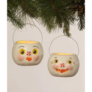 Bethany Lowe figurine Surprised Snowman Bucket Petite by Bethany Lowe Designs