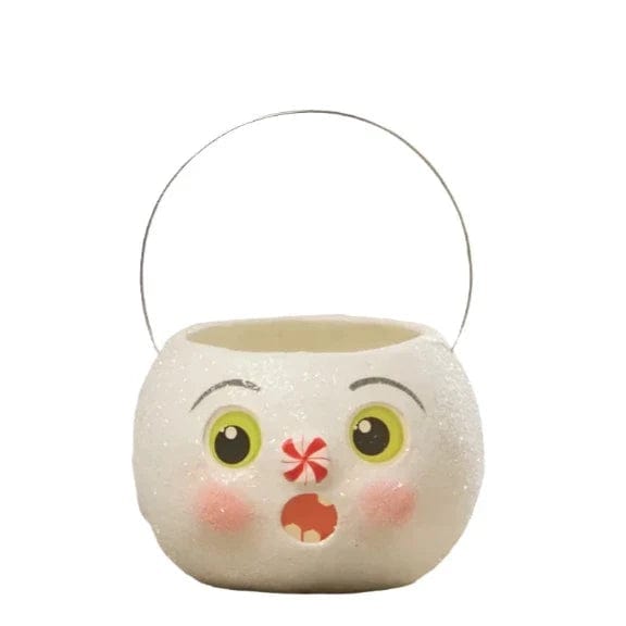 Bethany Lowe figurine Surprised Snowman Bucket Petite by Bethany Lowe Designs