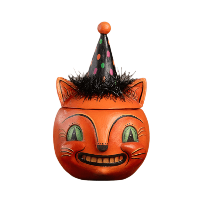 Bethany Lowe Figurines Green Eyed Copper Cat by Johanna Parker for Bethany Lowe Designs