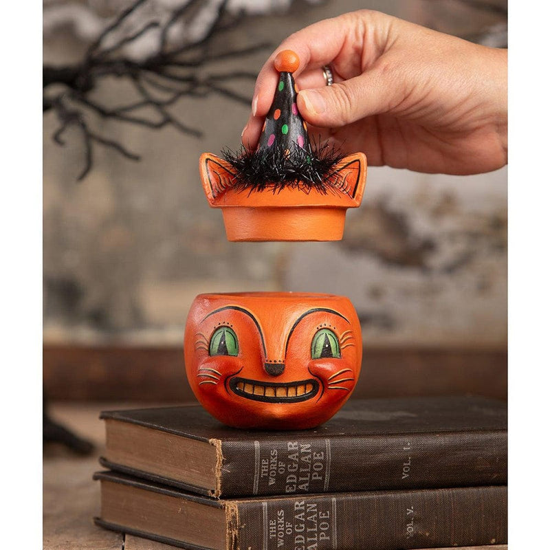 Bethany Lowe Figurines Green Eyed Copper Cat by Johanna Parker for Bethany Lowe Designs