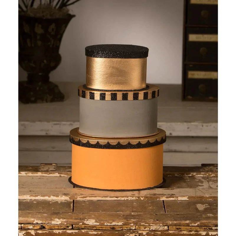 Bethany Lowe Figurines Halloween Moth Boxes Set of 3 by Bethany Lowe Designs