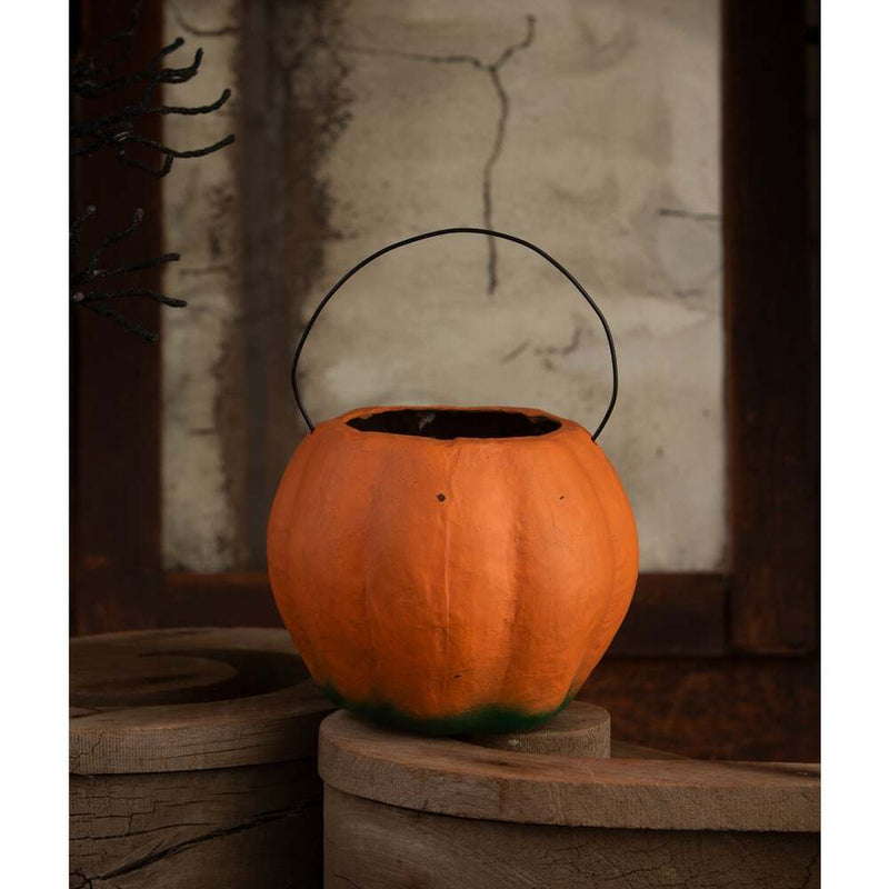 Bethany Lowe Figurines Happy Vintage Pumpkin Bucket Medium by Bethany Lowe Designs