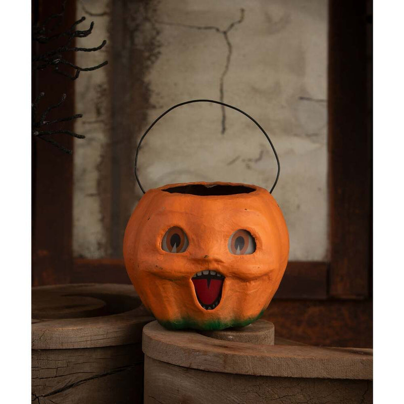 Bethany Lowe Figurines Happy Vintage Pumpkin Bucket Medium by Bethany Lowe Designs