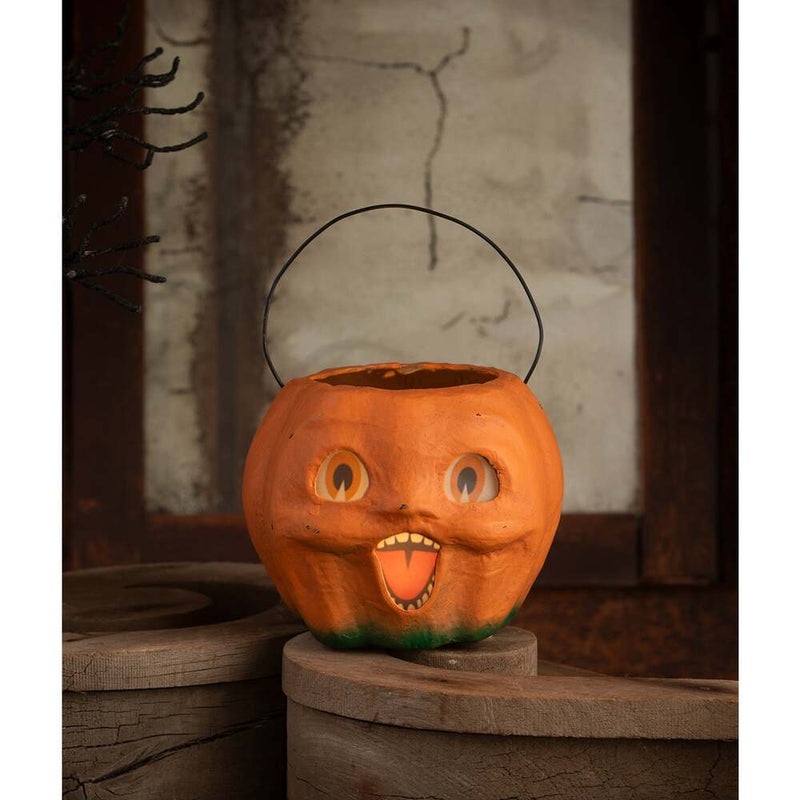 Bethany Lowe Figurines Happy Vintage Pumpkin Bucket Medium by Bethany Lowe Designs