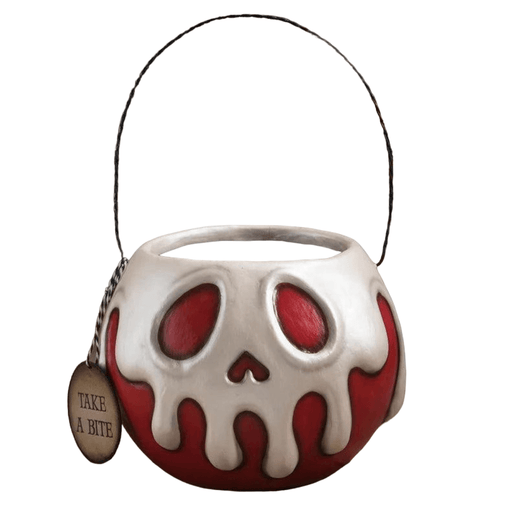 Bethany Lowe Figurines Large Red Apple with White Poison Bucket by Bethany Lowe Designs