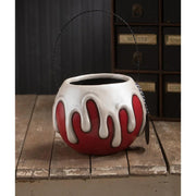 Bethany Lowe Figurines Large Red Apple with White Poison Bucket by Bethany Lowe Designs