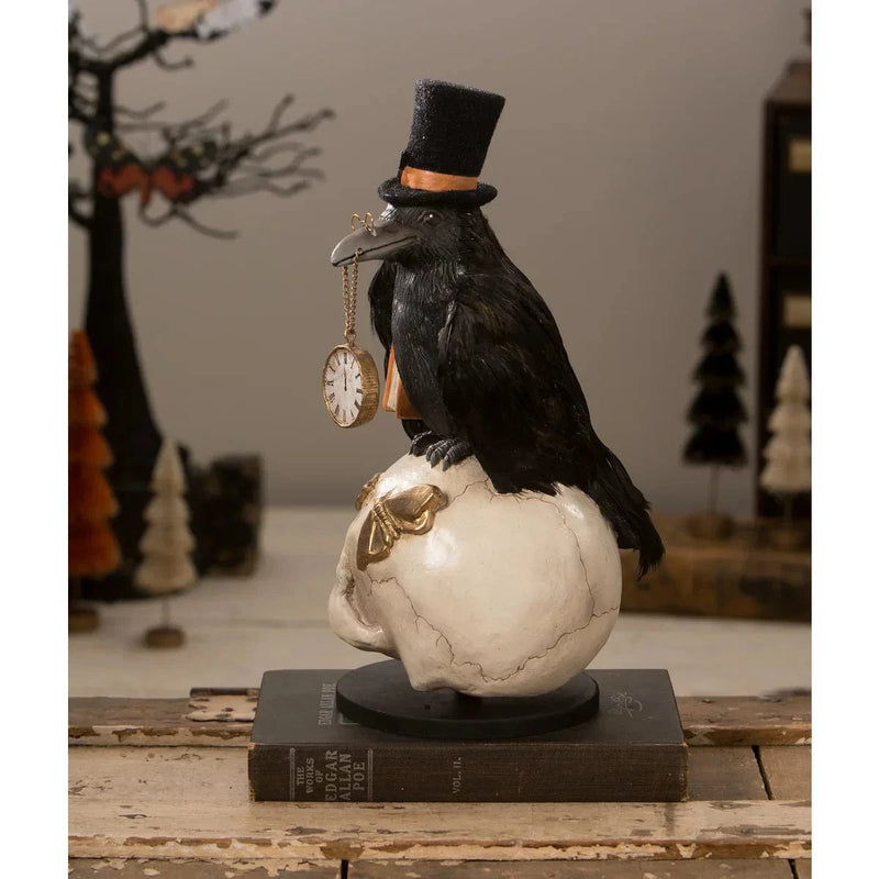 Bethany Lowe Figurines Midnight Crow On Skull by Bethany Lowe Designs