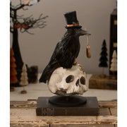 Bethany Lowe Figurines Midnight Crow On Skull by Bethany Lowe Designs