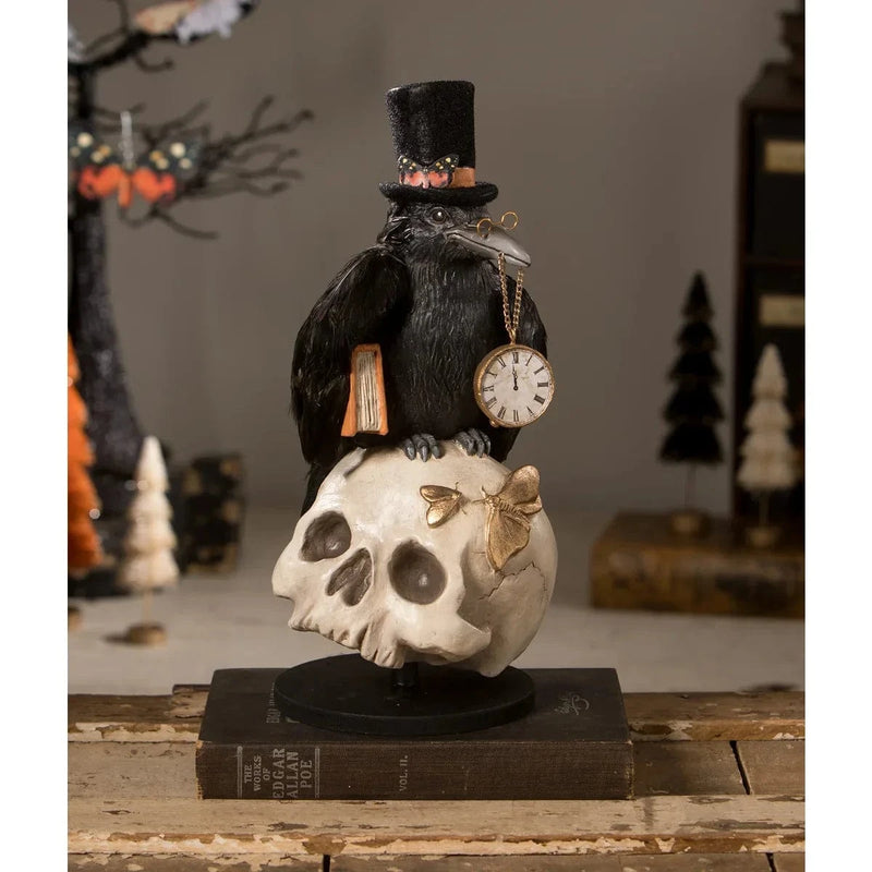 Bethany Lowe Figurines Midnight Crow On Skull by Bethany Lowe Designs