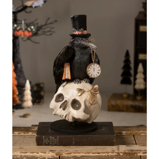 Bethany Lowe Figurines Midnight Crow On Skull by Bethany Lowe Designs