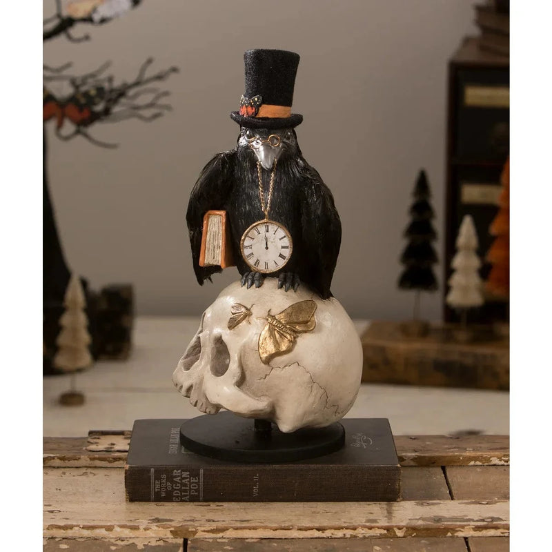 Bethany Lowe Figurines Midnight Crow On Skull by Bethany Lowe Designs