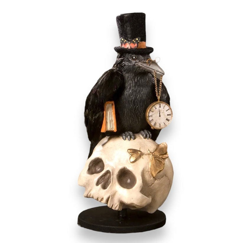 Bethany Lowe Figurines Midnight Crow On Skull by Bethany Lowe Designs