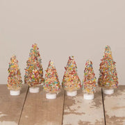 Bethany Lowe Figurines Sprinkles Bottle Brush Trees S/6 by Bethany Lowe Designs
