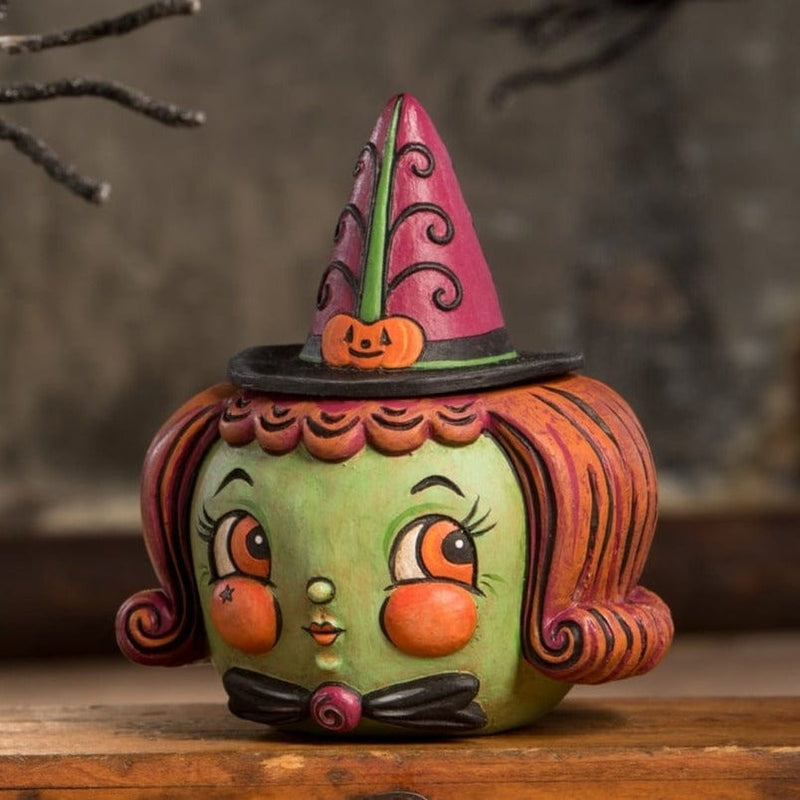 Bethany Lowe Halloween Figurine Hagatha Hollow Head Container by Johanna Parker for Bethany Lowe