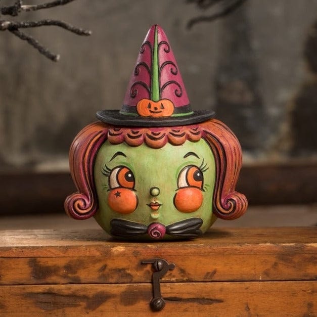 Bethany Lowe Halloween Figurine Hagatha Hollow Head Container by Johanna Parker for Bethany Lowe