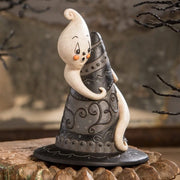 Bethany Lowe Halloween Figurine Hugga-Boo Hat Spook by Johanna Parker for Bethany Lowe