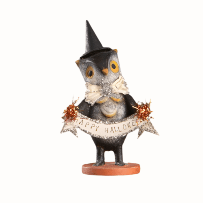 Bethany Lowe Halloween, Seasonal Decor Happy Halloween Owl by Bethany Lowe Designs
