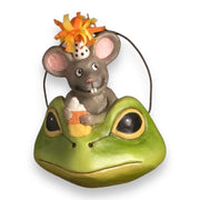 Bethany Lowe Holiday Ornaments Party Mouse in Frog Ornament by Bethany Lowe Designs