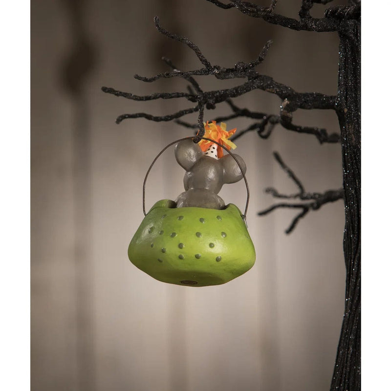 Bethany Lowe Holiday Ornaments Party Mouse in Frog Ornament by Bethany Lowe Designs