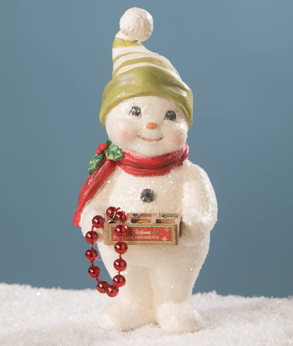 Bethany Lowe Seasonal Decor, Christmas Deck the Halls Snowman by Bethany Lowe