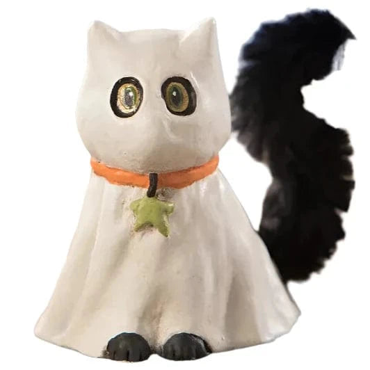 Bethany Lowe Seasonal Decor, Halloween Halloween Casper Black Cat Mini Ghost by Bethany Lowe Designs