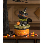 Bethany Lowe Seasonal Decor, Halloween Halloween Kitty Binks on Box by Bethany Lowe Designs