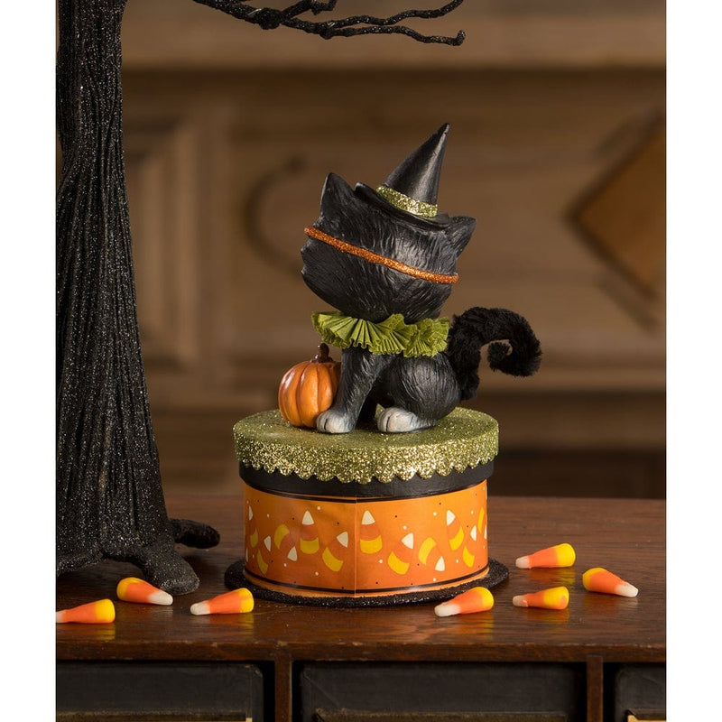 Bethany Lowe Seasonal Decor, Halloween Halloween Kitty Binks on Box by Bethany Lowe Designs