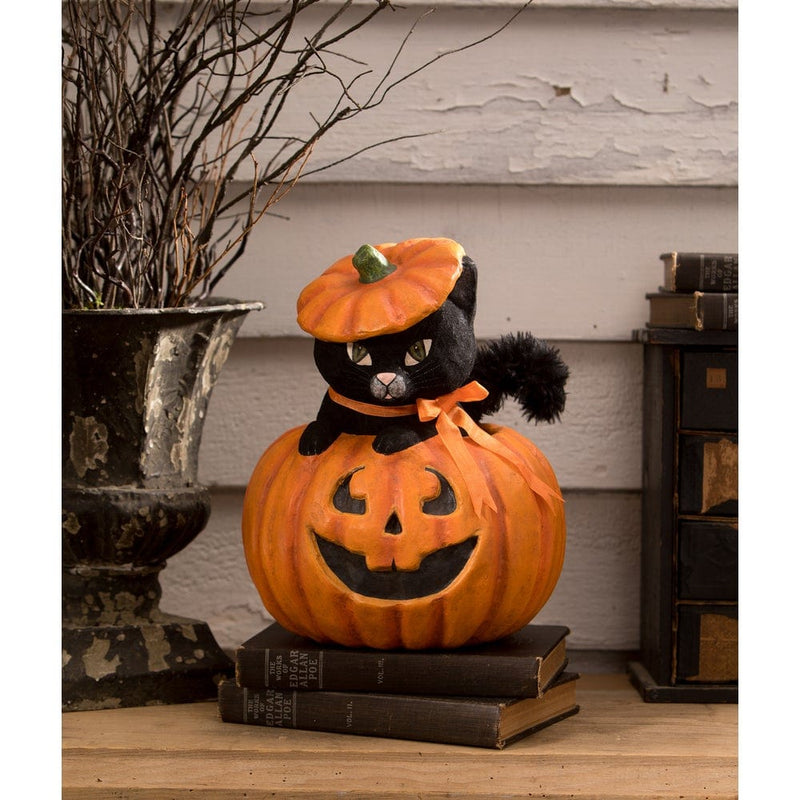Bethany Lowe Seasonal Decor, Halloween Kitty Cat in Jack by Bethany Lowe Designs