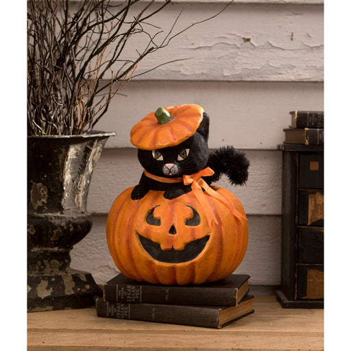 Bethany Lowe Seasonal Decor, Halloween Kitty Cat in Jack by Bethany Lowe Designs