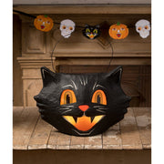 Bethany Lowe Seasonal Decor, Halloween Mr. Cool Cat Bucket by Bethany Lowe Designs