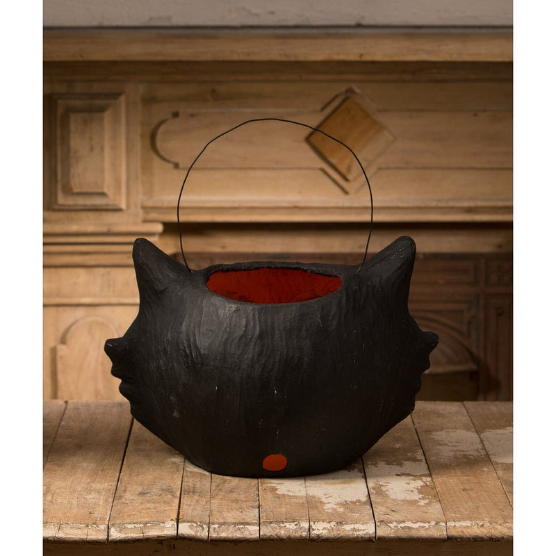 Bethany Lowe Seasonal Decor, Halloween Mr. Cool Cat Bucket by Bethany Lowe Designs