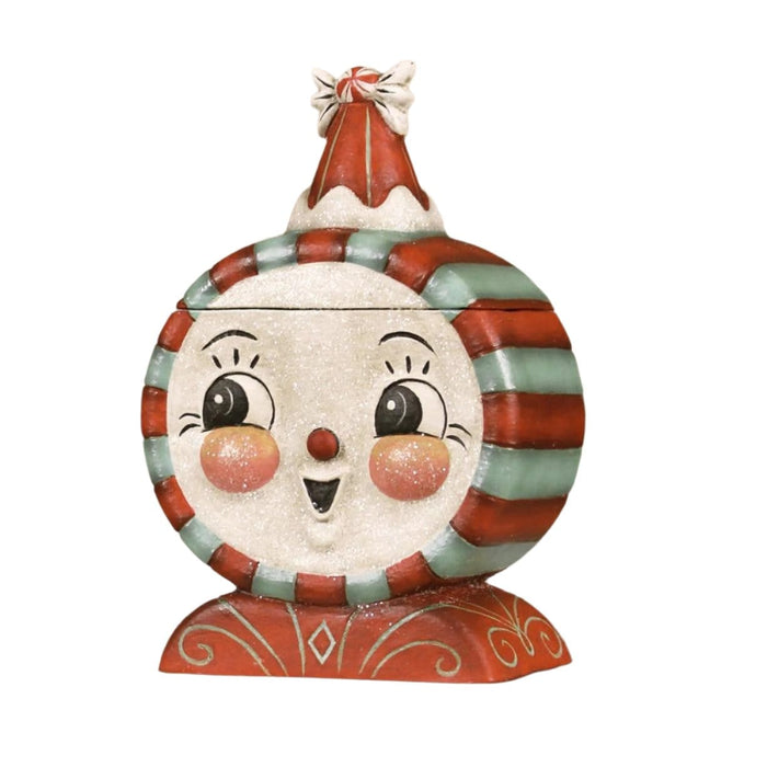 Bethany Lowe Seasonal Decor Laughing Merrymint Candy Box by Johanna Parker for Bethany Lowe