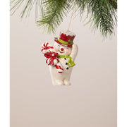 Bethany Lowe Seasonal & Holiday Decorations Happy Snowman Ornament by Bethany Lowe Designs