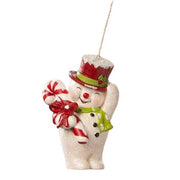 Bethany Lowe Seasonal & Holiday Decorations Happy Snowman Ornament by Bethany Lowe Designs