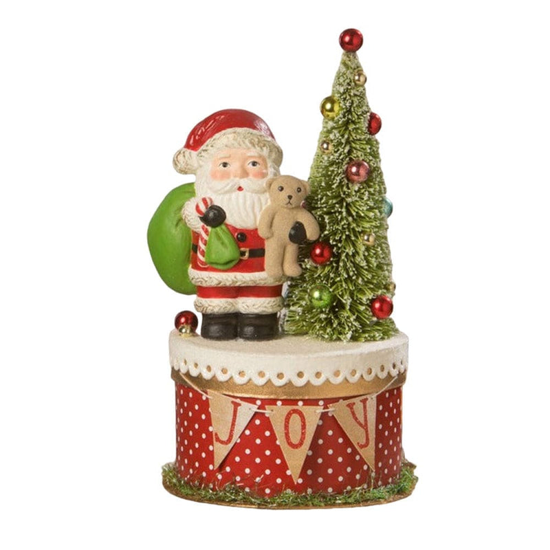 Bethany Lowe Seasonal & Holiday Decorations Joy Santa on Box by Bethany Lowe Designs
