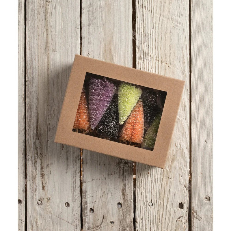 Bethany Lowe Seasonal & Holiday Decorations Neon Halloween Mini Trees Set of 7 by Bethany Lowe Designs