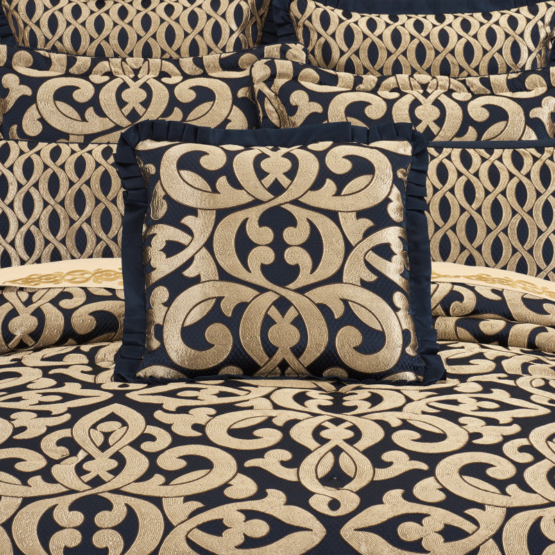 Biagio 20" Square Embellished Decorative Throw Pillow