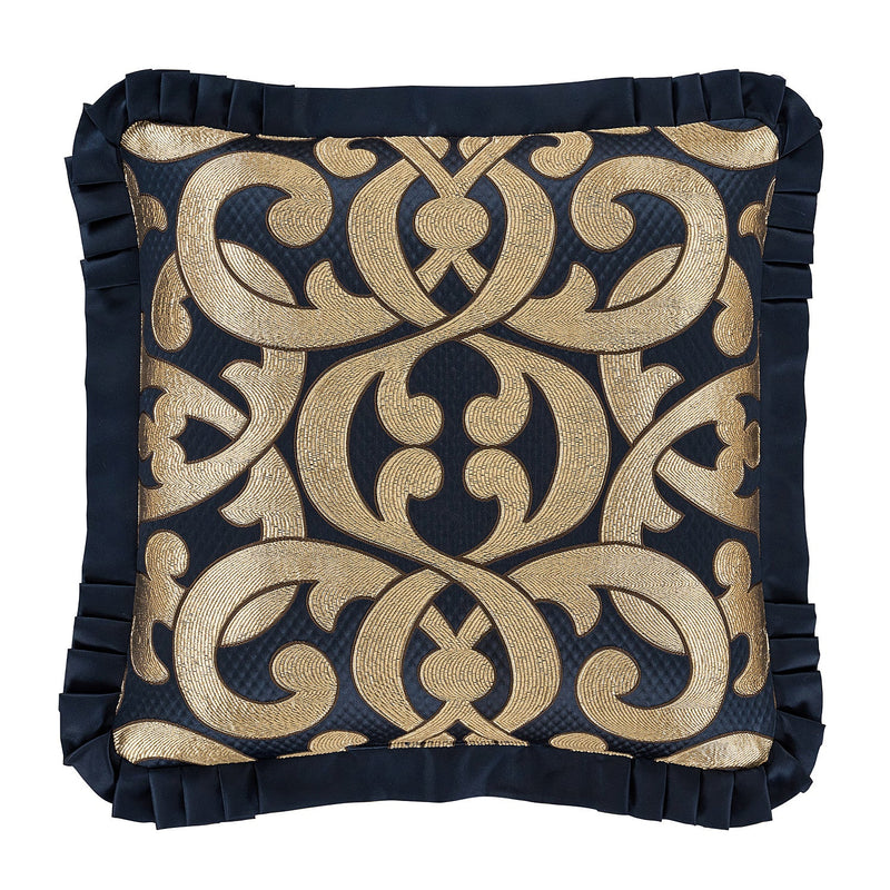 Biagio 20" Square Embellished Decorative Throw Pillow