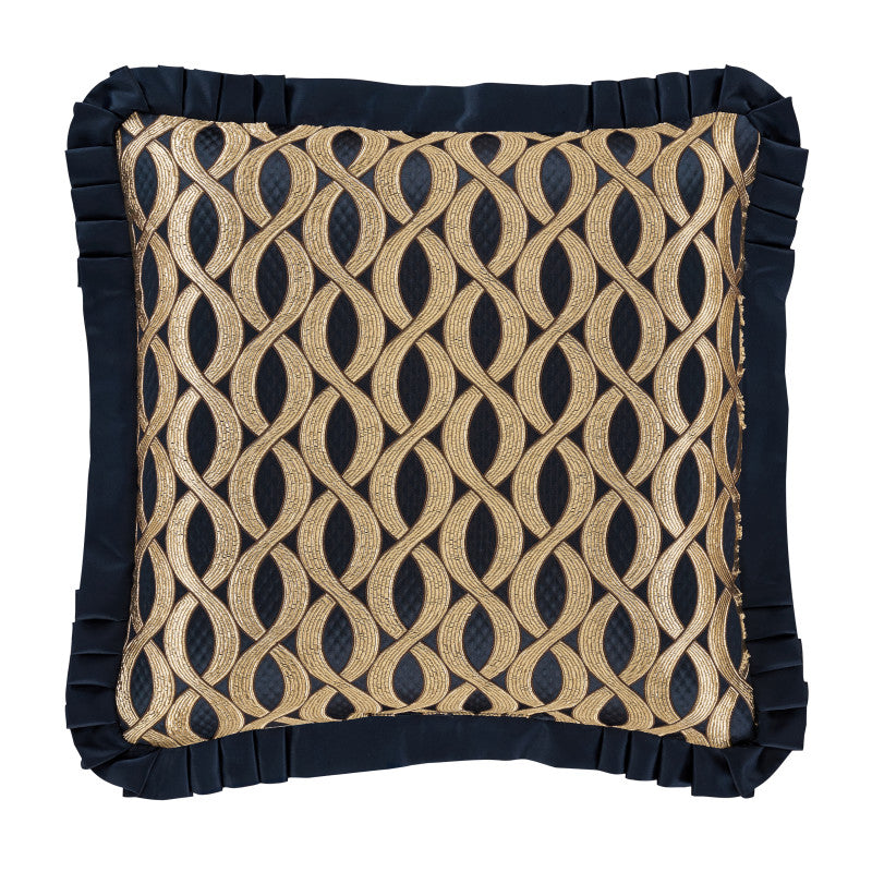 Biagio 20" Square Embellished Decorative Throw Pillow