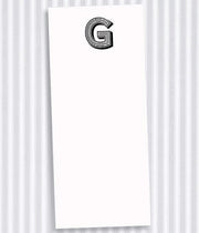 Black Ink Buck Initial Notecards  G