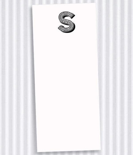 Black Ink Buck Initial Notecards S