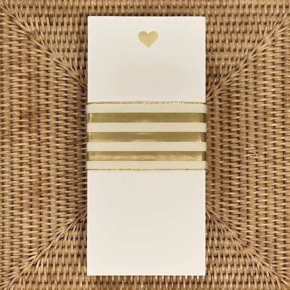 Black Ink Gold Foil Heart Buck