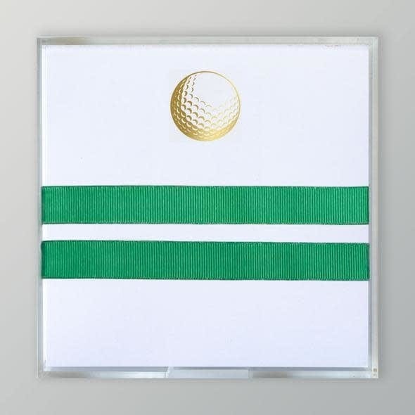 Black Ink Gold Foil Paddie Golf