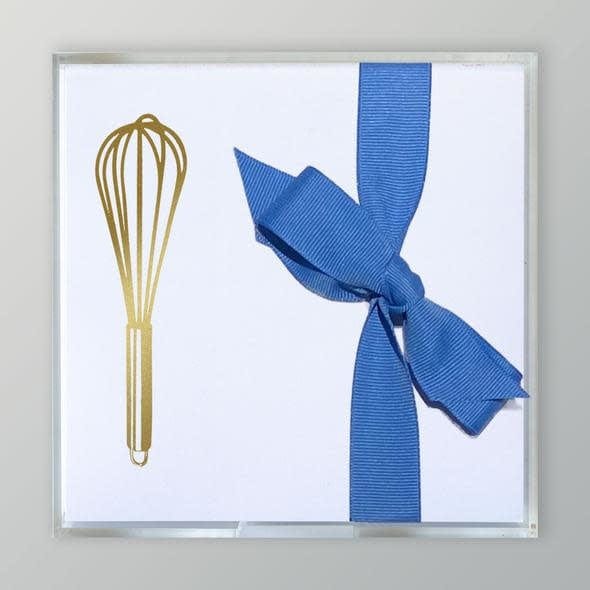 Black Ink Gold Foil Paddie Whisk